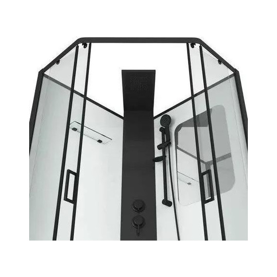 Душевое кабина Grossman Elegans 100 см GR250D, чёрный/прозрачное - 4 Душевое кабина Grossman Elegans 100 см GR250D, чёрный/прозрачное фото 4