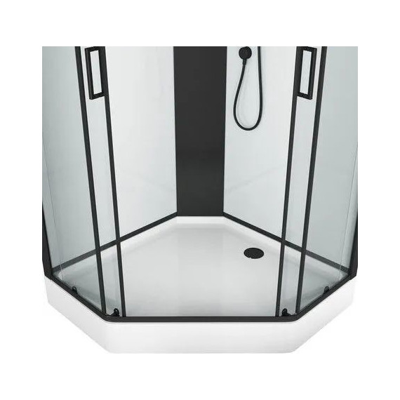 Душевое кабина Grossman Elegans 90 см GR251D, чёрный/прозрачное - 3 Душевое кабина Grossman Elegans 90 см GR251D, чёрный/прозрачное фото 3