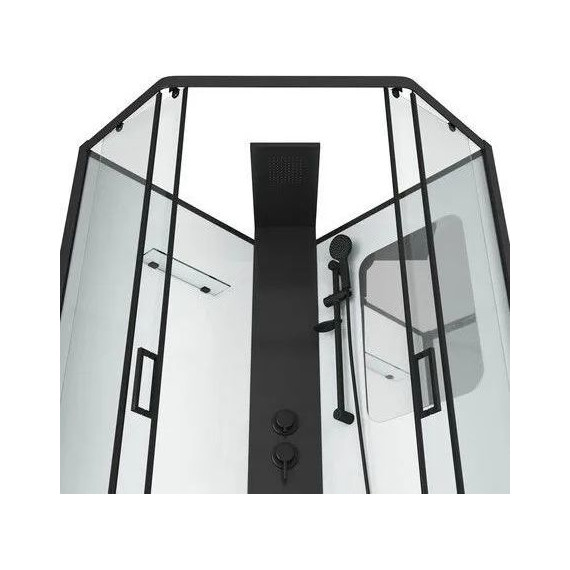 Душевое кабина Grossman Elegans 90 см GR251D, чёрный/прозрачное - 4 Душевое кабина Grossman Elegans 90 см GR251D, чёрный/прозрачное фото 4