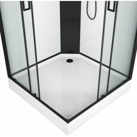 Душевое кабина Grossman Elegans 100x100 см GR250Q, чёрный/прозрачное - 3 Душевое кабина Grossman Elegans 100x100 см GR250Q, чёрный/прозрачное фото 3