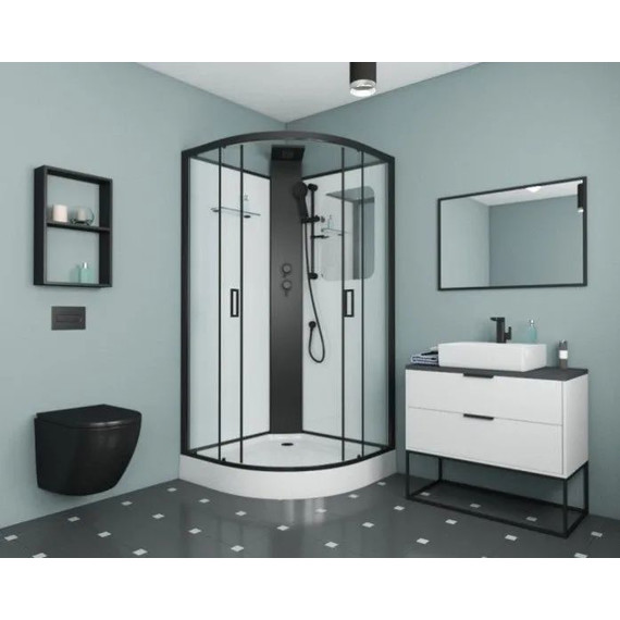 Душевое кабина Grossman Elegans 90 см GR251, чёрный/прозрачное фото 2