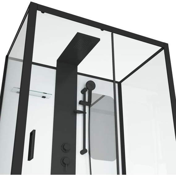 Душевое кабина Grossman Elegans 120x80 см GR252Q, чёрный/прозрачное - 3 Душевое кабина Grossman Elegans 120x80 см GR252Q, чёрный/прозрачное фото 3