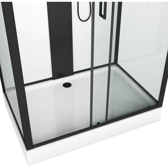 Душевое кабина Grossman Elegans 120x80 см GR252Q, чёрный/прозрачное - 4 Душевое кабина Grossman Elegans 120x80 см GR252Q, чёрный/прозрачное фото 4