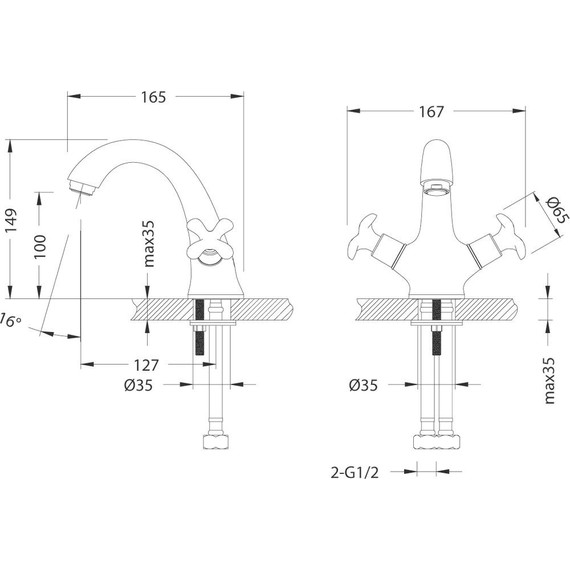 Смеситель для раковины Lemark Flora LM0106C - 2 Смеситель для раковины Lemark Flora LM0106C фото 2