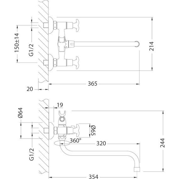 Смеситель для ванны Lemark Flora LM0151C фото 2
