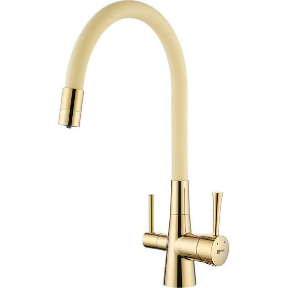 Смеситель для кухни Lemark Comfort LM3075G-Beige, бежевый/золото фото 