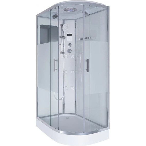 Гидробокс Niagara Ultra NG-303-01L 120x80 см, хром/прозрачное/матовое (безсиликоновая сборка) - 2 Гидробокс Niagara Ultra NG-303-01L 120x80 см, хром/прозрачное/матовое (безсиликоновая сборка) фото 2