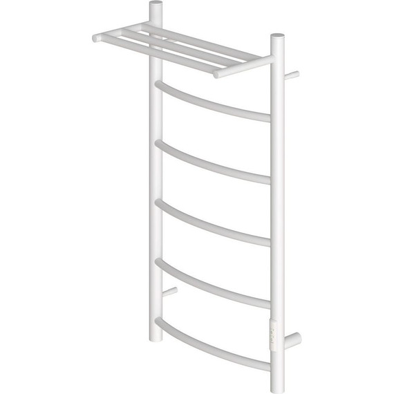 Полотенцесушитель электрический с полкой Point Афина П6 400x800 мм PN04848PW, белый (возможность скрытого подключения) R фото 3