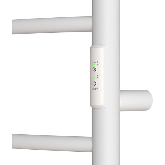 Полотенцесушитель электрический с полкой Point Афина П6 400x800 мм PN04848PW, белый (возможность скрытого подключения) R фото 4