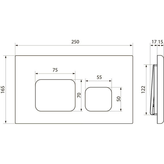 Кнопка смыва Point Афина PN44041BB, бронза брашированная фото 4