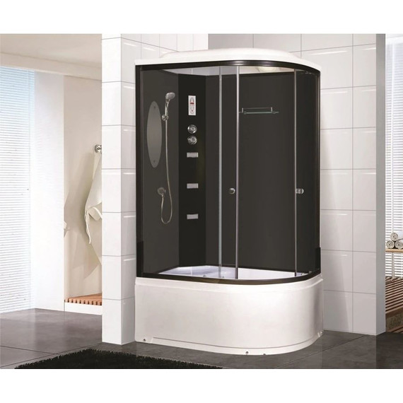 Гидробокс Niagara Ultra NG-214-01LN 120x80 см, черный/тонированное (безсиликоновая сборка) фото 