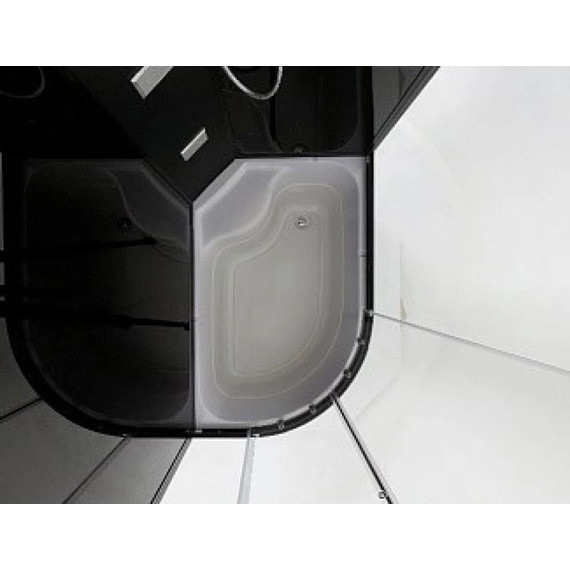 Гидробокс Niagara Ultra NG-214-01RN 120x80 см, черный/тонированное (безсиликоновая сборка) фото 6