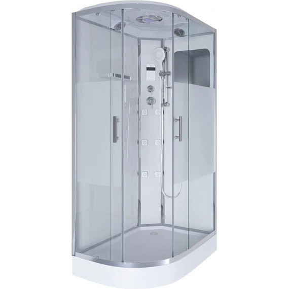 Гидробокс Niagara Ultra NG-303-01R 120x80 см, хром/прозрачное/матовое (безсиликоновая сборка) фото 2