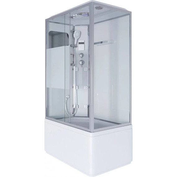 Гидробокс Niagara Ultra NG-307-01L 120x80 см, хром/прозрачное/матовое (безсиликоновая сборка) фото 3