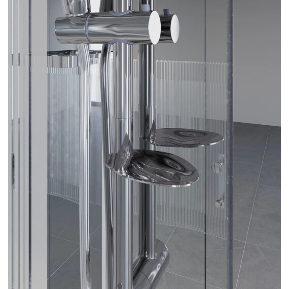 Гидробокс Niagara Ultra NG-708-01 90x90 см, хром/прозрачное/узор (безсиликоновая сборка) фото 7
