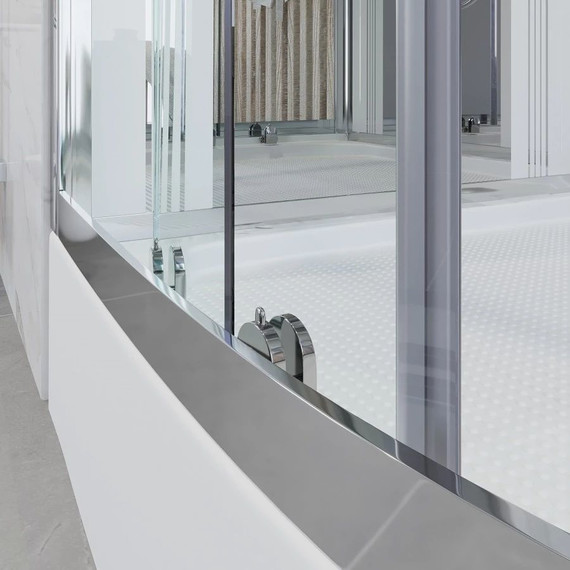 Гидробокс Niagara Ultra NG-709-01R 100x100 см, хром/прозрачное/узор (безсиликоновая сборка) фото 5