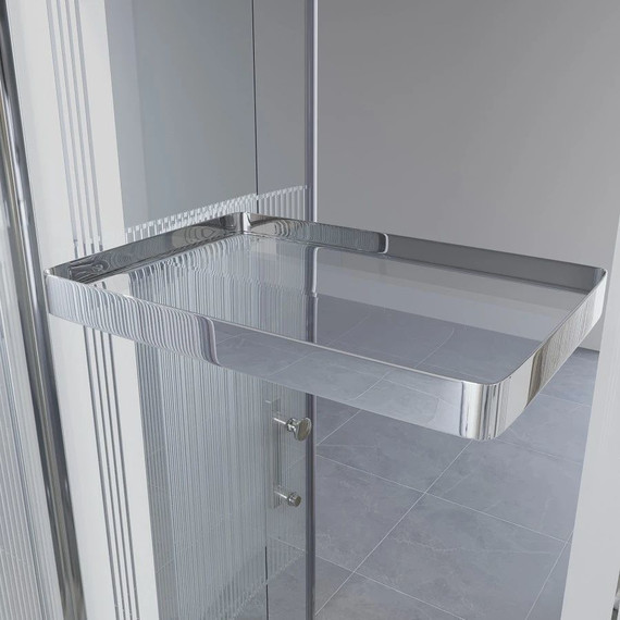 Гидробокс Niagara Ultra NG-709-01R 100x100 см, хром/прозрачное/узор (безсиликоновая сборка) фото 6