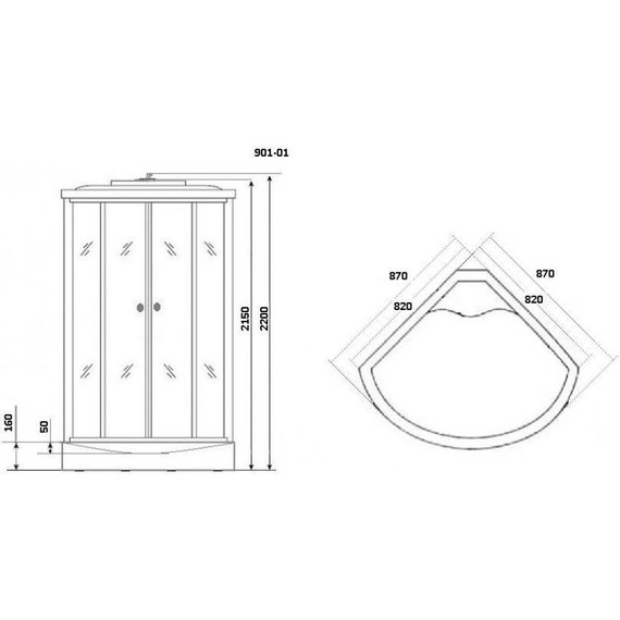 Гидробокс Niagara Ultra NG-901-01 90x90 см, хром/тонированное (безсиликоновая сборка) - 20 Гидробокс Niagara Ultra NG-901-01 90x90 см, хром/тонированное (безсиликоновая сборка) фото 20