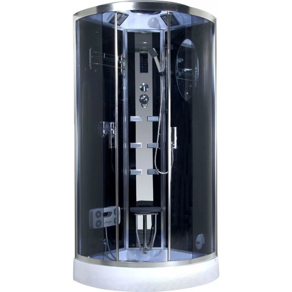 Гидробокс Niagara Ultra NG-902-01 100x100 см, хром/тонированное (безсиликоновая сборка) фото 