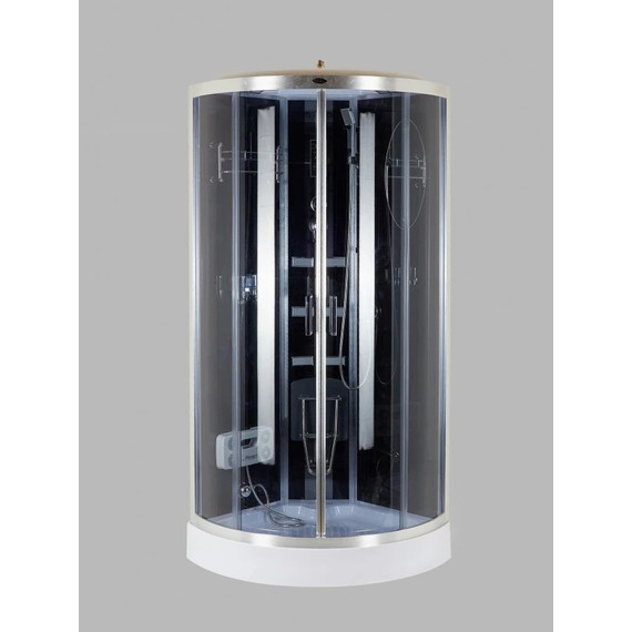 Гидробокс Niagara Ultra NG-902-01 100x100 см, хром/тонированное (безсиликоновая сборка) - 2 Гидробокс Niagara Ultra NG-902-01 100x100 см, хром/тонированное (безсиликоновая сборка) фото 2