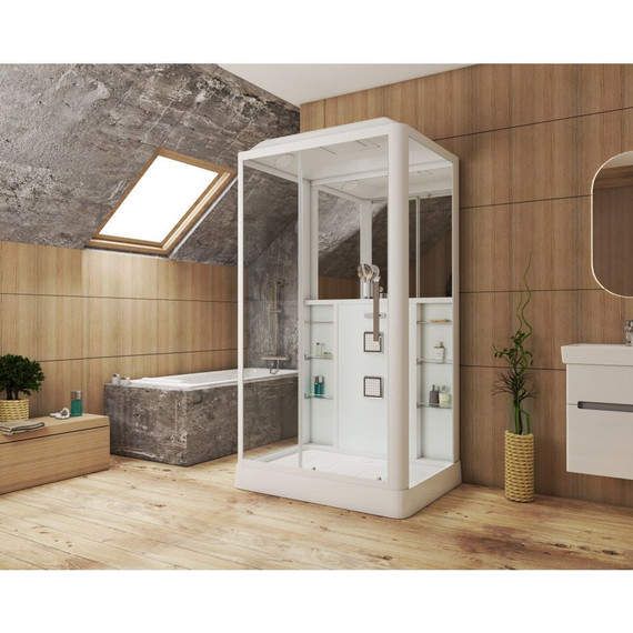 Гидробокс Grossman 90x120 см GR127L L, белый/прозрачное - 2 Гидробокс Grossman 90x120 см GR127L L, белый/прозрачное фото 2