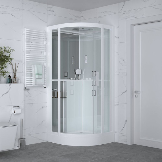 Гидробокс Grossman 100 см GR141, белый/прозрачное - 2 Гидробокс Grossman 100 см GR141, белый/прозрачное фото 2