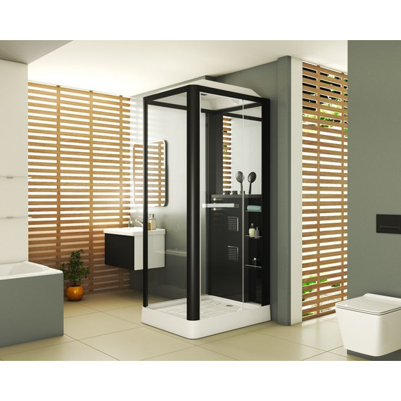 Гидробокс Grossman 80x100 см GR222, чёрный/прозрачное фото 2