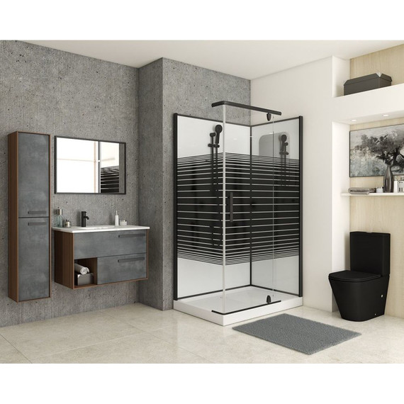 Душевое кабина Grossman Classic 120x80 см GR272QR R, чёрный/узор фото 2