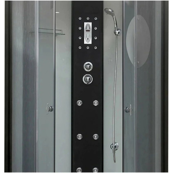 Гидробокс Niagara Ultra NG-1902-01 100x100 см, черный/тонированное (безсиликоновая сборка) фото 3