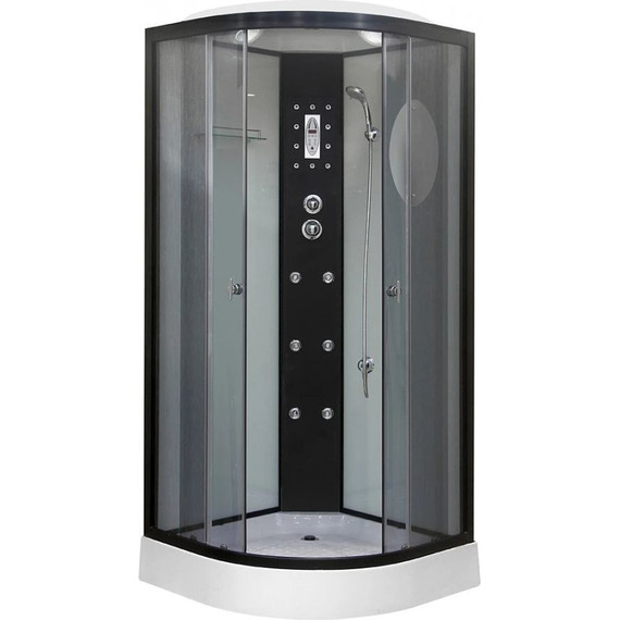 Гидробокс Niagara Ultra NG-1902-01 100x100 см, черный/тонированное (безсиликоновая сборка) фото 2