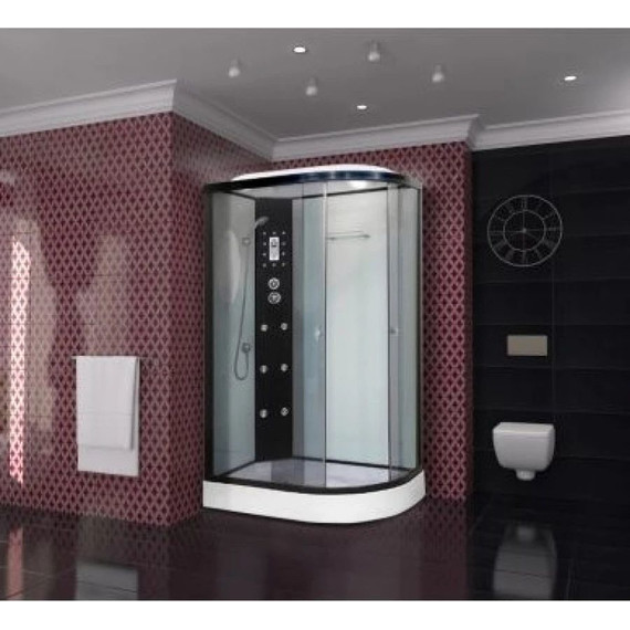 Гидробокс Niagara Ultra NG-1903-01L 120x80 см, черный/тонированное (безсиликоновая сборка) фото 3