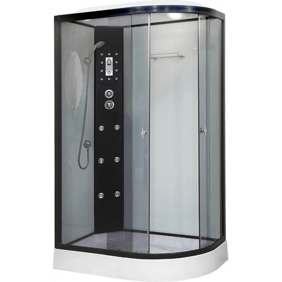 Гидробокс Niagara Ultra NG-1903-01L 120x80 см, черный/тонированное (безсиликоновая сборка) фото 2