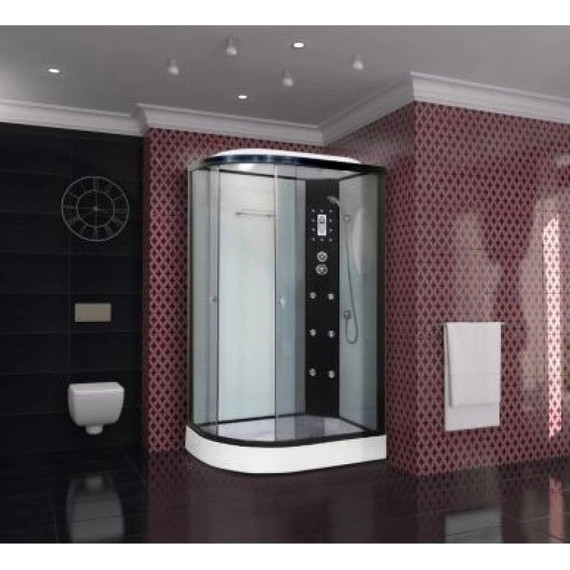 Гидробокс Niagara Ultra NG-1903-01R 120x80 см, черный/тонированное (безсиликоновая сборка) фото 3