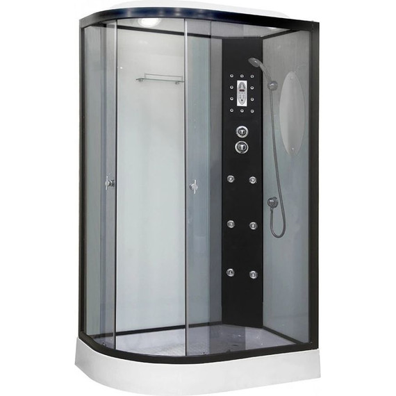 Гидробокс Niagara Ultra NG-1903-01R 120x80 см, черный/тонированное (безсиликоновая сборка) фото 2