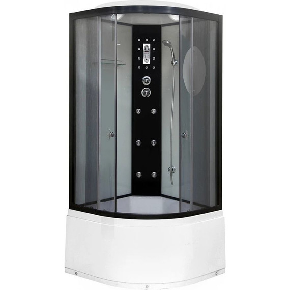 Гидробокс Niagara Ultra NG-1909-01 100x100 см, черный/тонированное (безсиликоновая сборка) фото 2