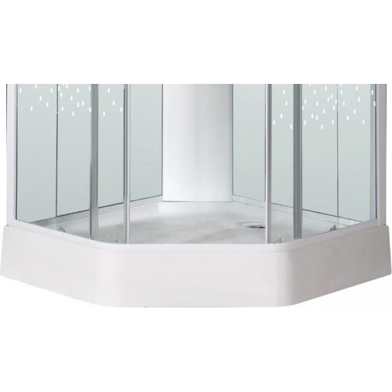 Душевая кабина Niagara Ultra NG-2306-01 90x90 см, белый/прозрачное/узор (безсиликоновая сборка) - 5 Душевая кабина Niagara Ultra NG-2306-01 90x90 см, белый/прозрачное/узор (безсиликоновая сборка) фото 5