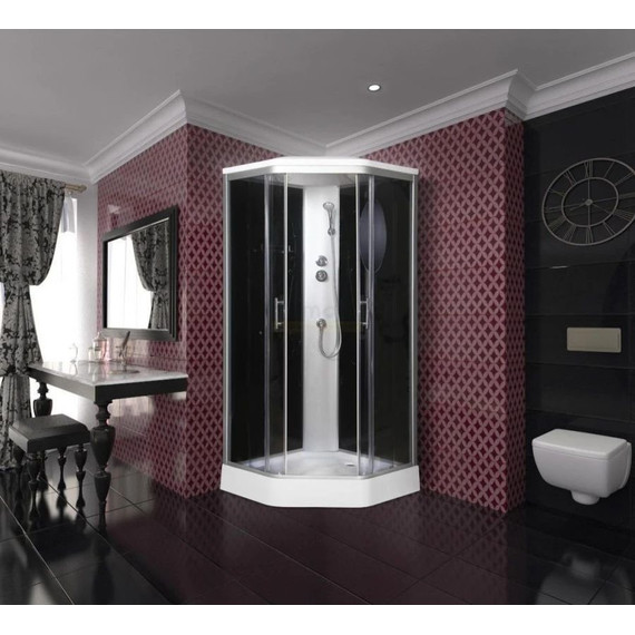 Душевая кабина Niagara Ultra NG-2506-01 90x90 см, хром/тонированное (безсиликоновая сборка) фото 3