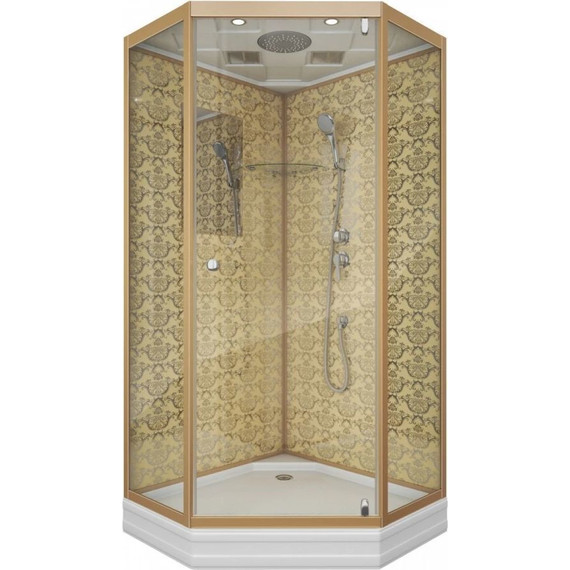 Душевая кабина Niagara Luxe NG-7701DG 90x90 см, золото/прозрачное фото 2