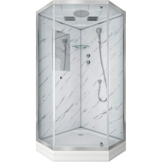 Душевая кабина Niagara Luxe NG-7701DM 90x90 см, серебро/прозрачное - 2 Душевая кабина Niagara Luxe NG-7701DM 90x90 см, серебро/прозрачное фото 2