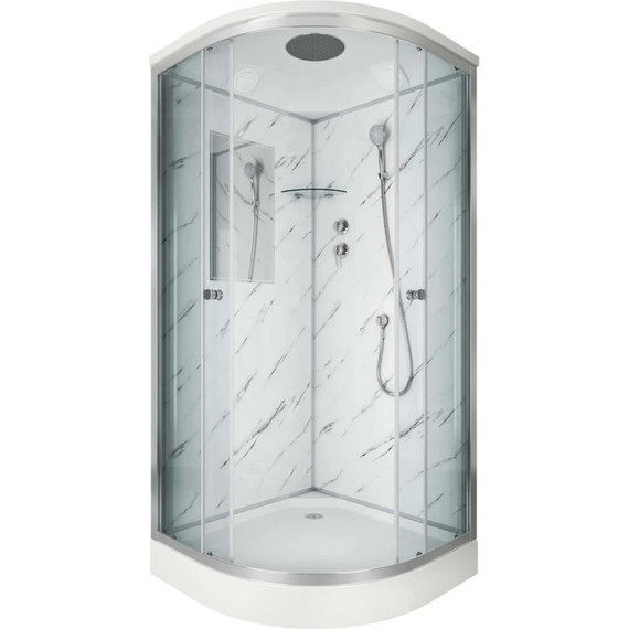 Душевая кабина Niagara Luxe NG-7701M 90x90 см, серебро/прозрачное фото 2