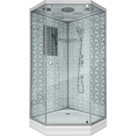 Душевая кабина Niagara Luxe NG-7702DW 100x100 см, серебро/прозрачное фото 2