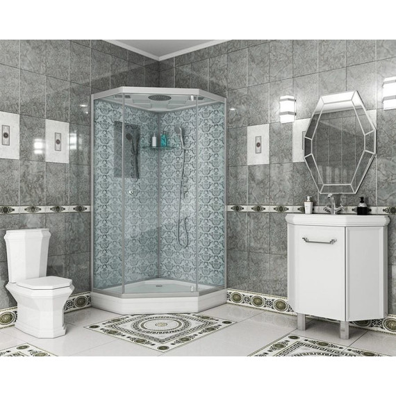 Душевая кабина Niagara Luxe NG-7702DW 100x100 см, серебро/прозрачное фото 
