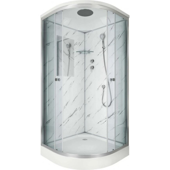 Душевая кабина Niagara Luxe NG-7702M 100x100 см, серебро/прозрачное - 2 Душевая кабина Niagara Luxe NG-7702M 100x100 см, серебро/прозрачное фото 2