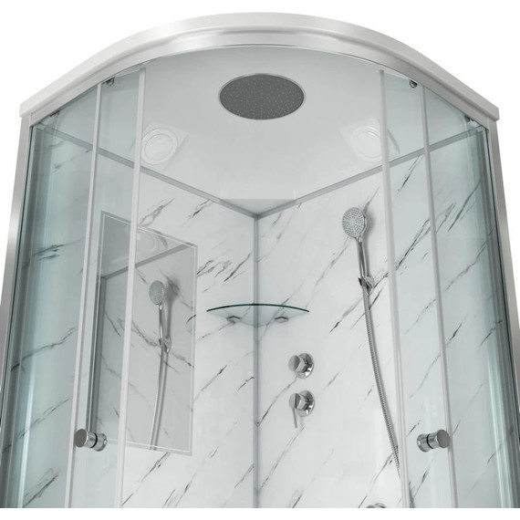 Душевая кабина Niagara Luxe NG-7702M 100x100 см, серебро/прозрачное - 3 Душевая кабина Niagara Luxe NG-7702M 100x100 см, серебро/прозрачное фото 3