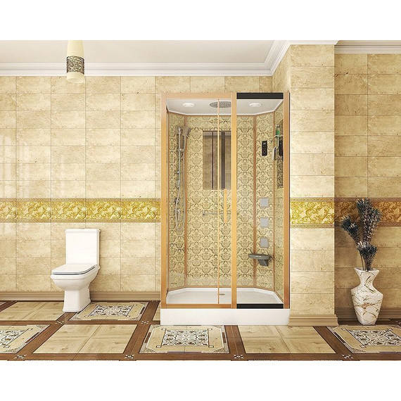 Гидробокс Niagara Luxe NG-7711GR 120x90 см, золото/прозрачное фото 3