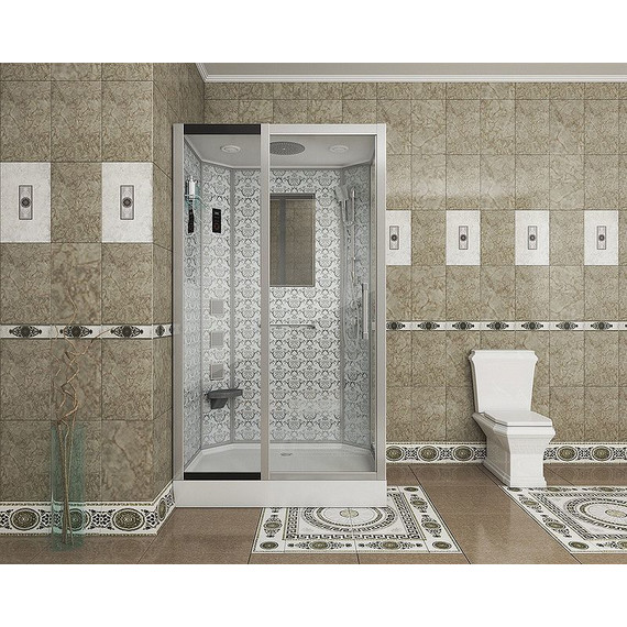 Гидробокс Niagara Luxe NG-7711WL 120x90 см, серебро/прозрачное фото 3