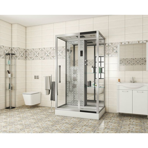 Гидробокс Niagara Luxe NG-7713WR 120x82 см (стекло 5/8 мм), серебро/прозрачное фото 