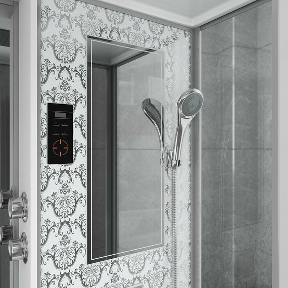 Гидробокс Niagara Luxe NG-7713WR 120x82 см (стекло 5/8 мм), серебро/прозрачное фото 3