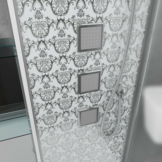 Гидробокс Niagara Luxe NG-7713WR 120x82 см (стекло 5/8 мм), серебро/прозрачное фото 4