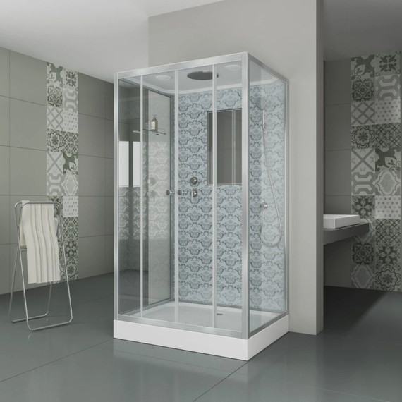 Душевая кабина Niagara Luxe NG-7772QG 120x90 см, серебро/прозрачное фото 